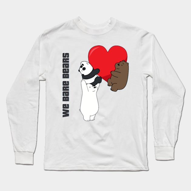 We Bare Bears Long Sleeve T-Shirt by positive_negativeart